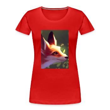 Niedliche Fuchs-Malerei - Frauen Premium Bio T-Shirt - Rot - Vorne - Mia (176cm)