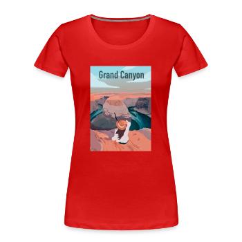 Grand canyon - T-shirt bio Premium Femme - rouge - Devant - Mia (176cm)