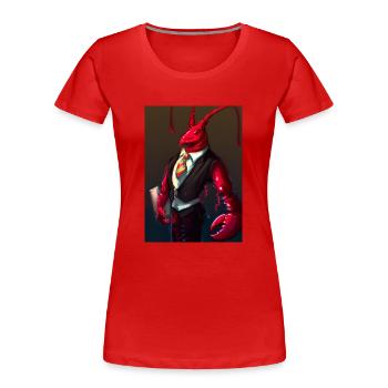 Hummer im Anzug - Frauen Premium Bio T-Shirt - Rot - Vorne - Mia (176cm)