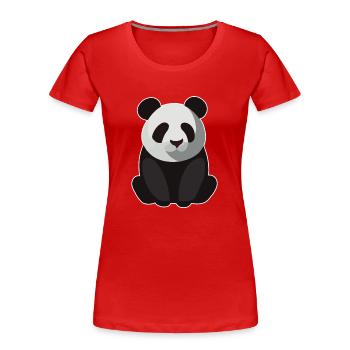 BABY PANDA SITZEND - Frauen Premium Bio T-Shirt - Rot - Vorne - Mia (176cm)
