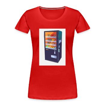 Moderner Imbissautomat - Frauen Premium Bio T-Shirt - Rot - Vorne - Mia (176cm)