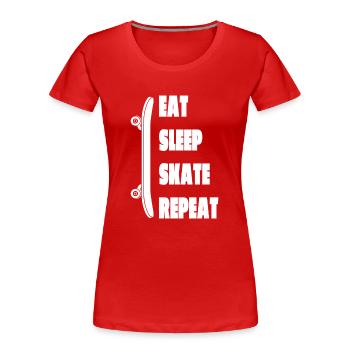 Skateboard Skate Skateboard Skater Skater Fan de skate - T-shirt bio Premium Femme - rouge - Devant - Mia (176cm)