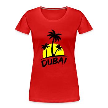 dubai - Frauen Premium Bio T-Shirt - Rot - Vorne - Mia (176cm)