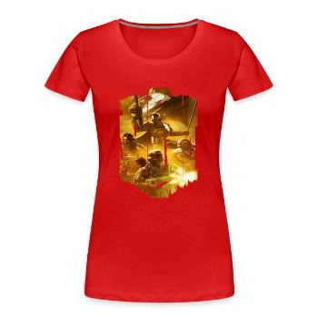 Computer-PC-Spieltechnologie Gamer-Gaming Modern - Frauen Premium Bio T-Shirt - Rot - Vorne - Mia (176cm)