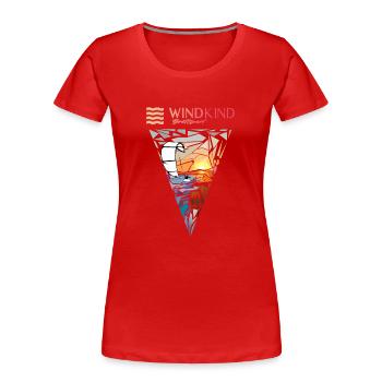 Kitesurfer - Frauen Premium Bio T-Shirt - Rot - Vorne - Mia (176cm)