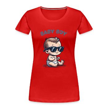 baby sonnenbrille - Frauen Premium Bio T-Shirt - Rot - Vorne - Mia (176cm)
