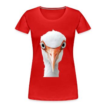 Reiher Vogel - Frauen Premium Bio T-Shirt - Rot - Vorne - Mia (176cm)