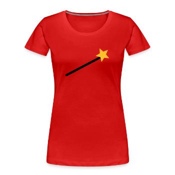 Magician wand - Women's Premium Organic T-Shirt - red - Front - Mia (176cm)