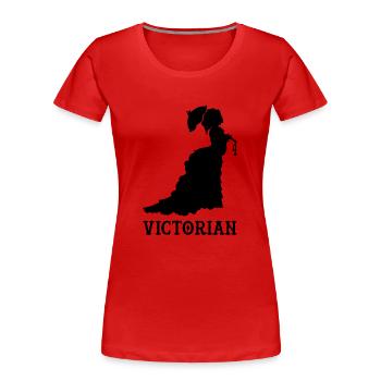 viktorianisch blak - Frauen Premium Bio T-Shirt - Rot - Vorne - Mia (176cm)