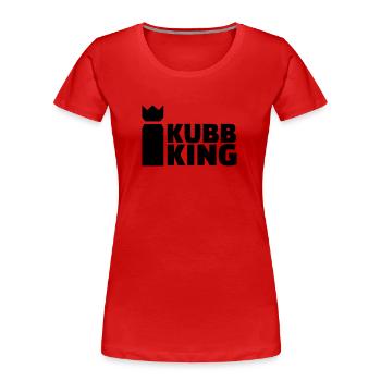 Kubb King - Women's Premium Organic T-Shirt - red - Front - Mia (176cm)