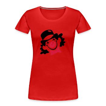 clown - Frauen Premium Bio T-Shirt - Rot - Vorne - Mia (176cm)