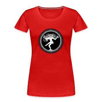 Manipulated Shiva - Frauen Premium Bio T-Shirt - Rot - Vorne - Mia (176cm)