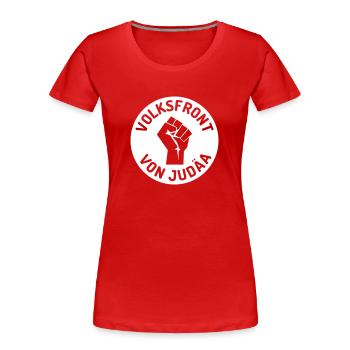 Volksfront der Spalter - Frauen Premium Bio T-Shirt - Rot - Vorne - Mia (176cm)