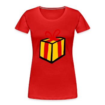 Cadeau - T-shirt bio Premium Femme - rouge - Devant - Mia (176cm)