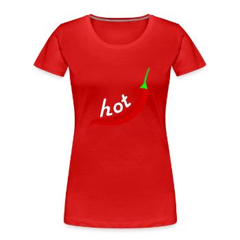 Chilli Chili Chilli Gift Gift Idea Hot - Women's Premium Organic T-Shirt - red - Front - Mia (176cm)
