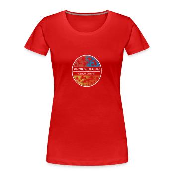 Venice Beach Kalifornien Stilvolles Urlaubssouvenir - Frauen Premium Bio T-Shirt - Rot - Vorne - Mia (176cm)