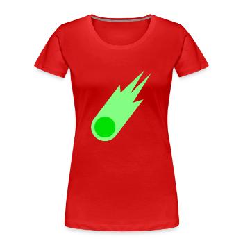 Cadeau d’astronome d’astronomie de comète verte - T-shirt bio Premium Femme - rouge - Devant - Mia (176cm)
