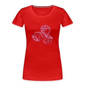 3d - Women's Premium Organic T-Shirt - red - Front - Mia (176cm)
