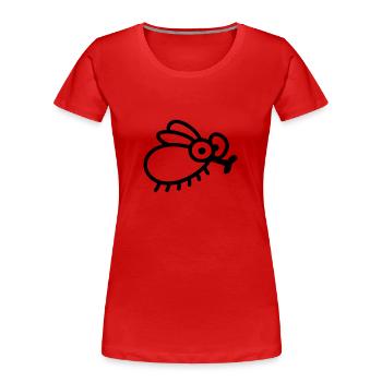 Fly - Line - T-shirt bio Premium Femme - rouge - Devant - Mia (176cm)