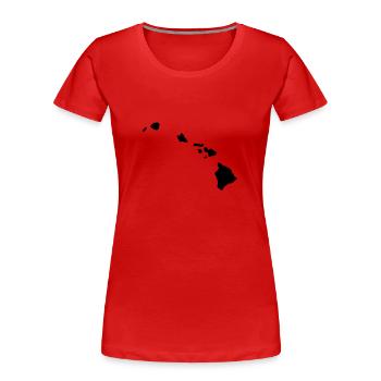 hawaii insel - Frauen Premium Bio T-Shirt - Rot - Vorne - Mia (176cm)