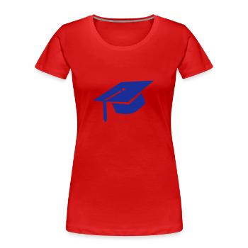 Doktorhut - Frauen Premium Bio T-Shirt - Rot - Vorne - Mia (176cm)