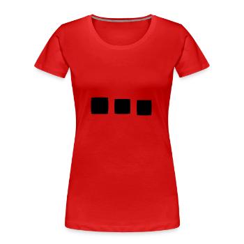 Quadrat viereck formen - Frauen Premium Bio T-Shirt - Rot - Vorne - Mia (176cm)