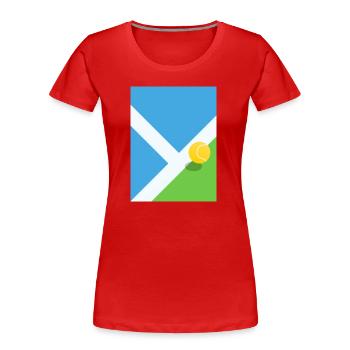 TENNIS COURT - Women's Premium Organic T-Shirt - red - Front - Mia (176cm)