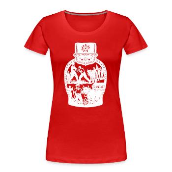 Schwingerkonig_white - Frauen Premium Bio T-Shirt - Rot - Vorne - Mia (176cm)