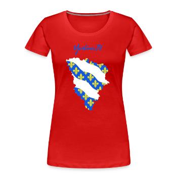 Yvelines 78 - Women's Premium Organic T-Shirt - red - Front - Mia (176cm)
