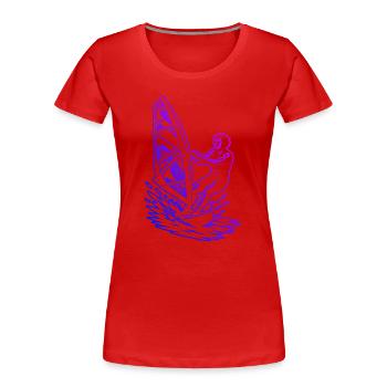 Windsurfing Grafik für Windsurf - Frauen Premium Bio T-Shirt - Rot - Vorne - Mia (176cm)
