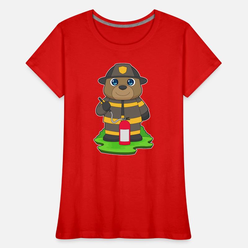 Bear Firefighter Fire Extinguisher Fire Brigade Women's Premium Organic T-Shirt