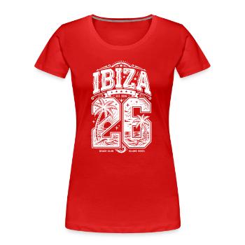Ibiza 26 Trikot - Frauen Premium Bio T-Shirt - Rot - Vorne - Mia (176cm)