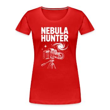 Nebula Hunter Telescope Art - Women's Premium Organic T-Shirt - red - Front - Mia (176cm)