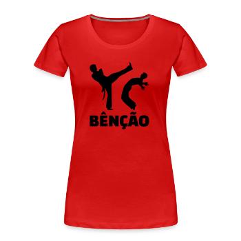Capoeira - Frauen Premium Bio T-Shirt - Rot - Vorne - Mia (176cm)