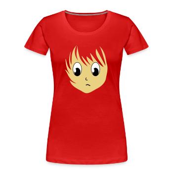 Anime Girlie Manga Girl Mädchen 3c - Frauen Premium Bio T-Shirt - Rot - Vorne - Mia (176cm)