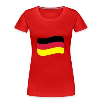 Germany Flag German Nation German - Women's Premium Organic T-Shirt - red - Front - Mia (176cm)