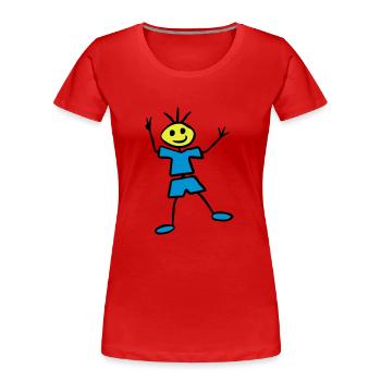 Collez le chiffre - T-shirt bio Premium Femme - rouge - Devant - Mia (176cm)