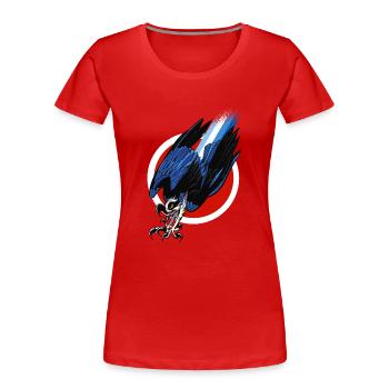 Osprey Turbo Hawk - Women's Premium Organic T-Shirt - red - Front - Mia (176cm)