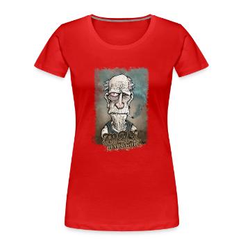 Max Hardkor Old - T-shirt bio Premium Femme - rouge - Devant - Mia (176cm)