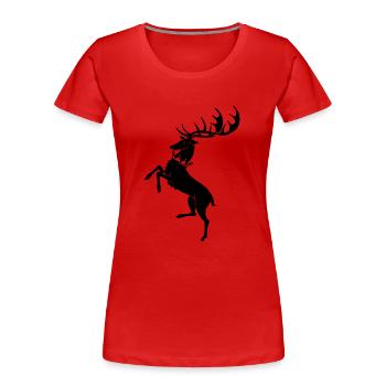 Coat of thrones - Frauen Premium Bio T-Shirt - Rot - Vorne - Mia (176cm)