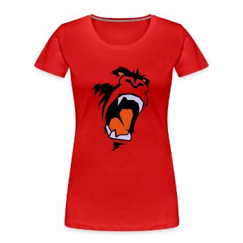 king_kong_face - Women's Premium Organic T-Shirt - red - Front - Mia (176cm)