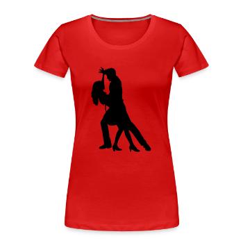 salsa - Frauen Premium Bio T-Shirt - Rot - Vorne - Mia (176cm)