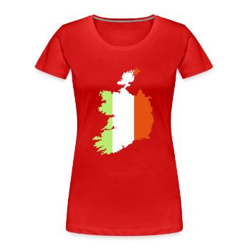 Irland - Frauen Premium Bio T-Shirt - Rot - Vorne - Mia (176cm)
