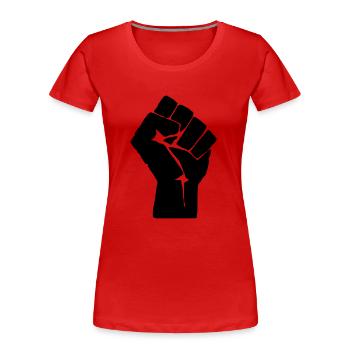 Faust Kommunismus - Frauen Premium Bio T-Shirt - Rot - Vorne - Mia (176cm)