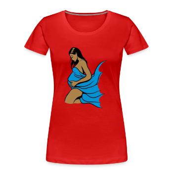Pregnant romance - Women's Premium Organic T-Shirt - red - Front - Mia (176cm)