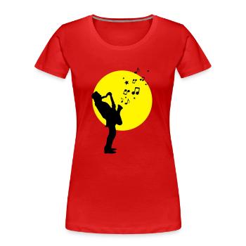Musik - Musiker Jazz - Frauen Premium Bio T-Shirt - Rot - Vorne - Mia (176cm)