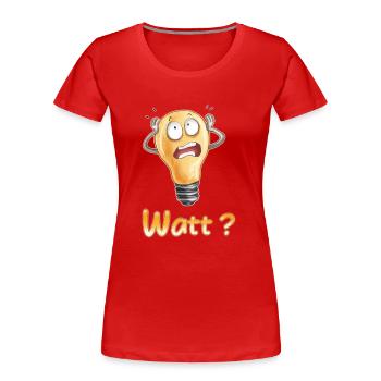watt - Frauen Premium Bio T-Shirt - Rot - Vorne - Mia (176cm)