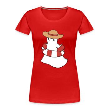 Fridolin im Sommerurlaub - Frauen Premium Bio T-Shirt - Rot - Vorne - Mia (176cm)