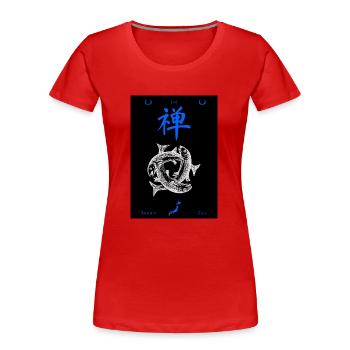 Japanisch - Frauen Premium Bio T-Shirt - Rot - Vorne - Mia (176cm)