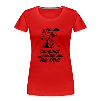 Camping pour enfants - T-shirt bio Premium Femme - rouge - Devant - Mia (176cm)
